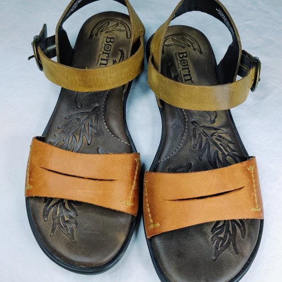 Born Ebb Handcrafted Sandals in Orange Size 7 - Picture 4 of 4